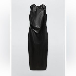Zara Faux leather dress